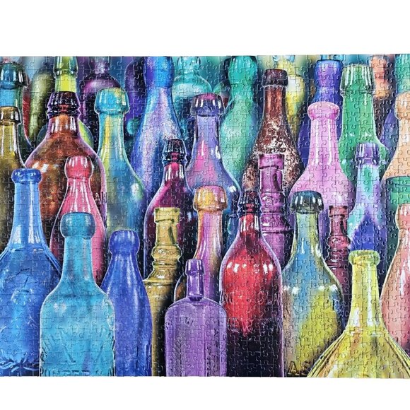 Ravensburger 1000 Piece Jigsaw Puzzle Colorful Bottles By Aimee Stewart COMPLETE - Picture 2 of 9
